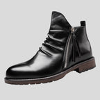 Lugane - Herren Flache Stiefel mit Reißverschluss und Rundspitze