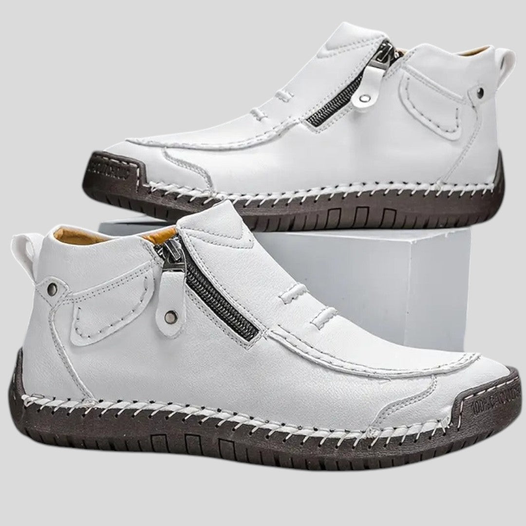 Lugane - Herren Flache Stiefeletten mit Reißverschluss und Rundspitze