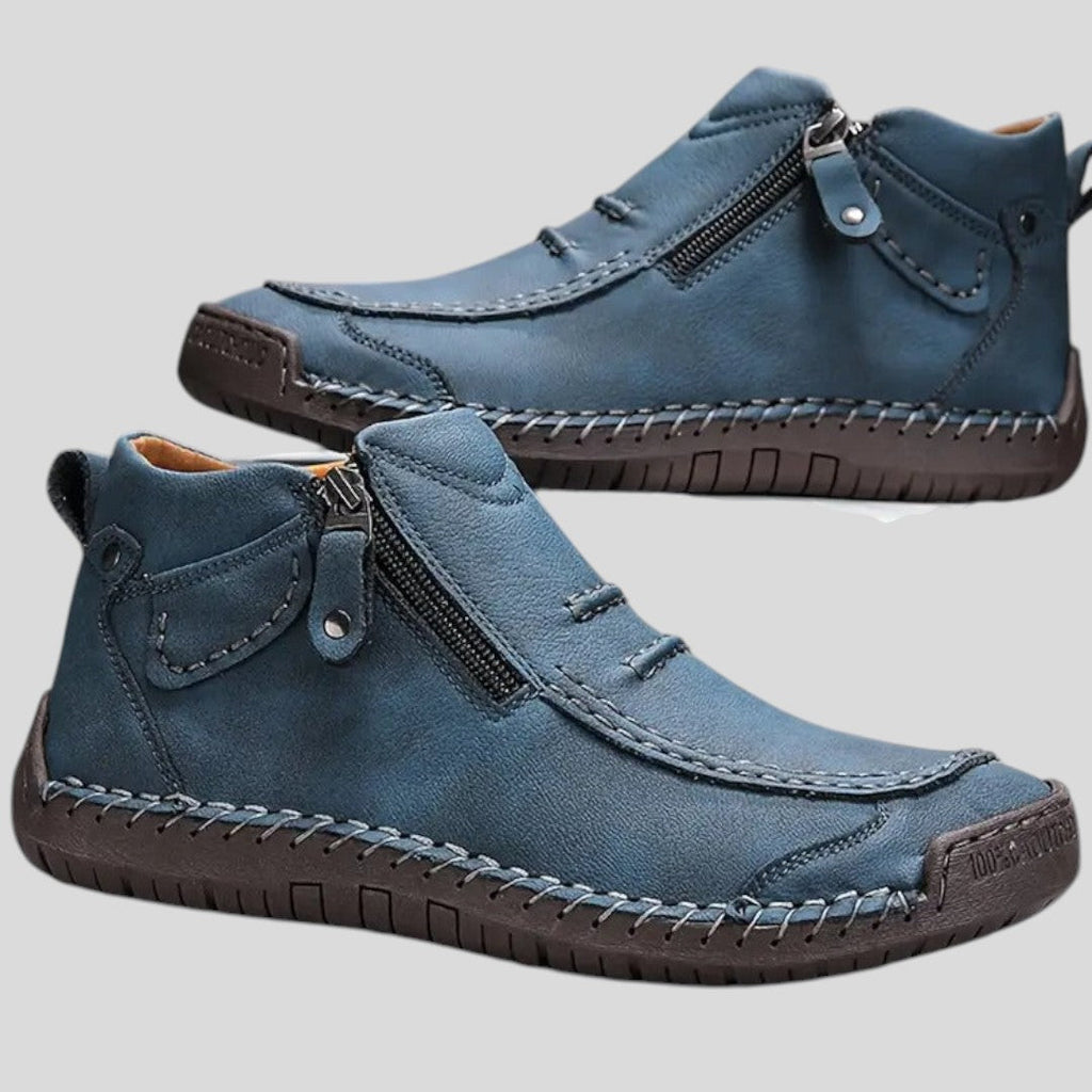 Lugane - Herren Flache Stiefeletten mit Reißverschluss und Rundspitze