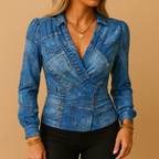 Lugane – Stilvolles Top mit V-Ausschnitt