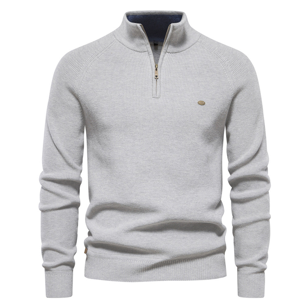 Lugane - Herren Premium Pullover mit halbem Reißverschluss