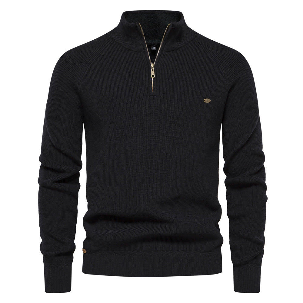 Lugane - Herren Premium Pullover mit halbem Reißverschluss
