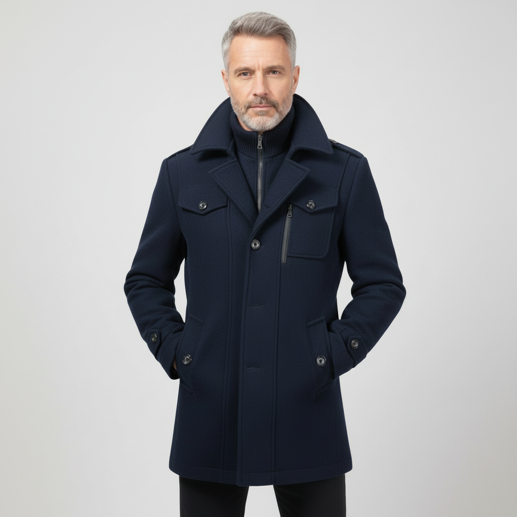 Lugane - Warm Lang Herrenmantel