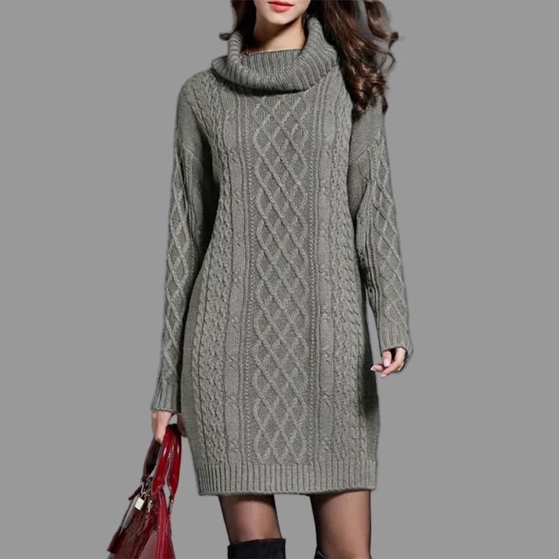 Lugane – Elegantes Strick-Winterkleid