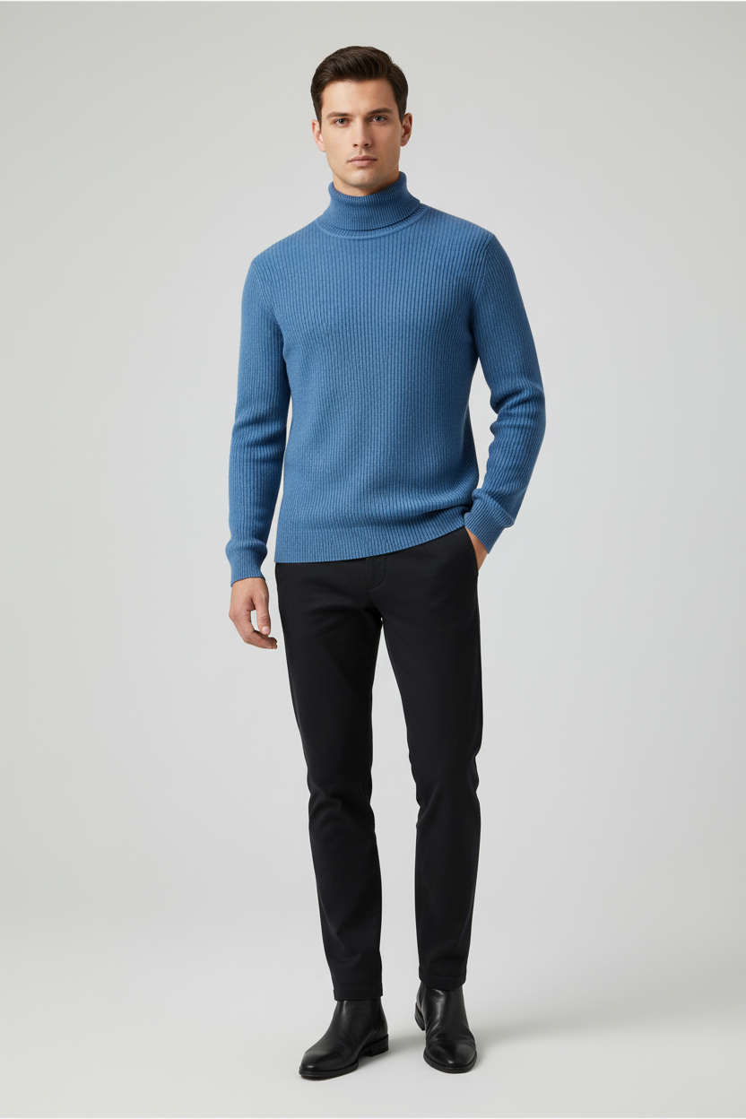 Lugane - Eleganter Herren Rollkragenpullover
