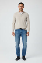 Lugane - Herren Pullover mit kurzem Reißverschluss