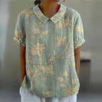 Lugane - Zeitlose Elegante Damenbluse mit Blumenmuster