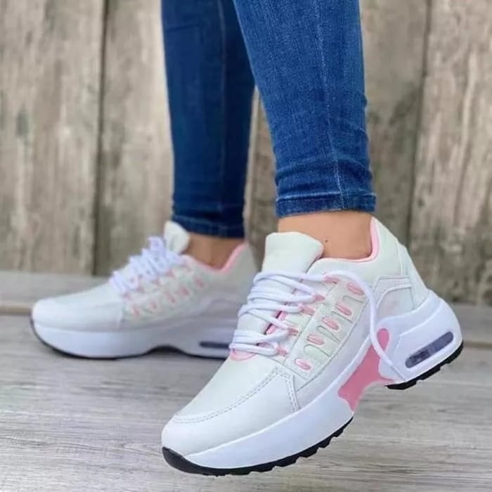 Lugane - Damen Low-Top Sneaker mit Schnürung und seitlichem Cut-Out