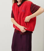 Lugane - Ärmellose Damenweste mit Druckknöpfen und Rundhalsausschnitt