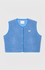 Lugane - Ärmellose Damenweste mit Druckknöpfen und Rundhalsausschnitt