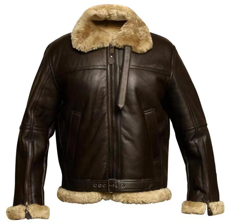 Lugane - Herren Klassische Fliegerjacke mit Zip-Verschluss
