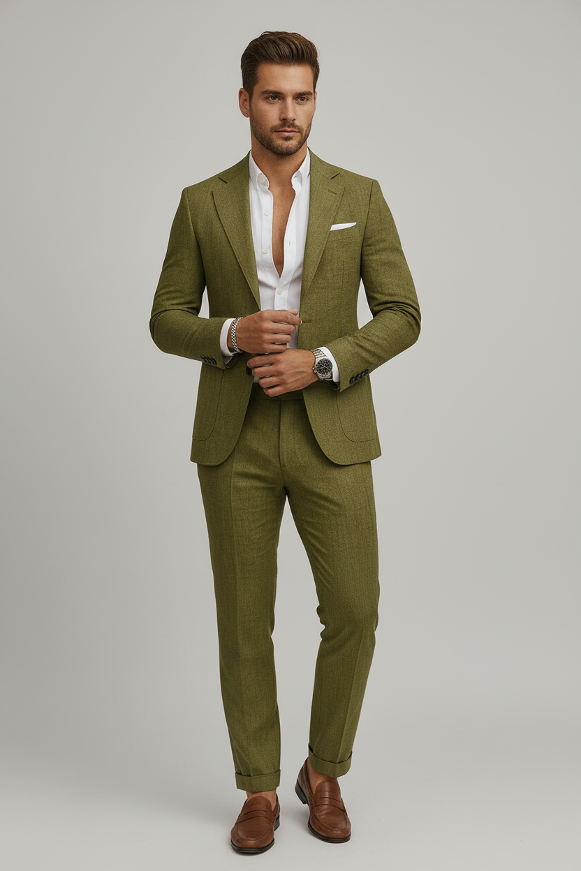 Lugane -  Eleganter Leinenanzug für Herren