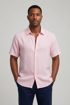 Lugane - Kurzärmliges Leinen-Herrenhemd für lässige Anlässe