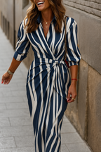 Lugane - Sommerkleid mit Wickel-Design und Kragen