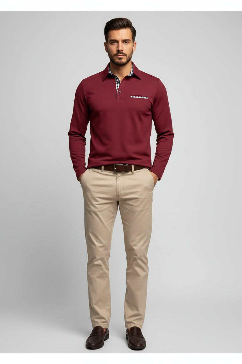 Lugane - Herren Langarm-Polo