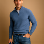 Lugane - Herrenpullover mit Reißverschluss